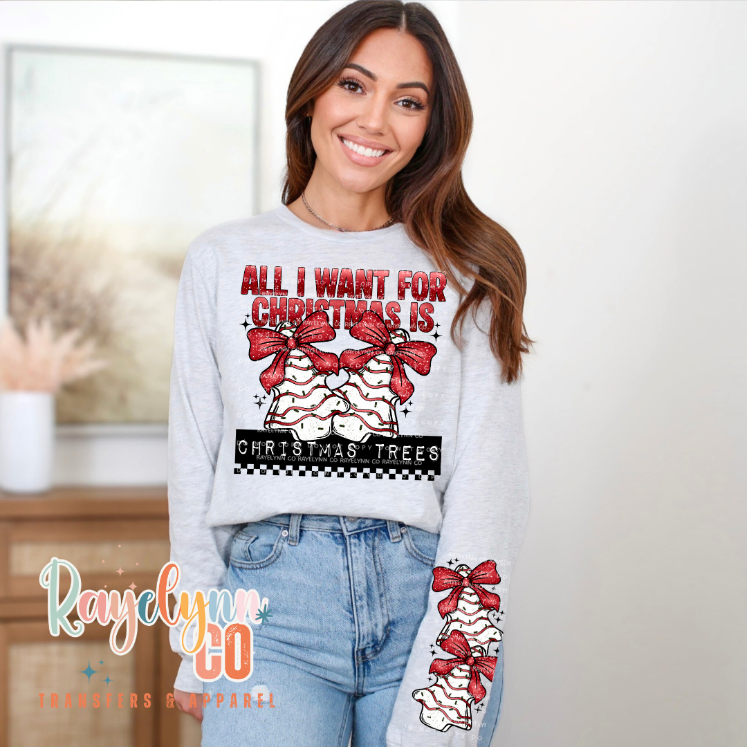 CHRISTMAS TREE (BUNDLE W/2 SLEEVES)- DTF TRANSFER