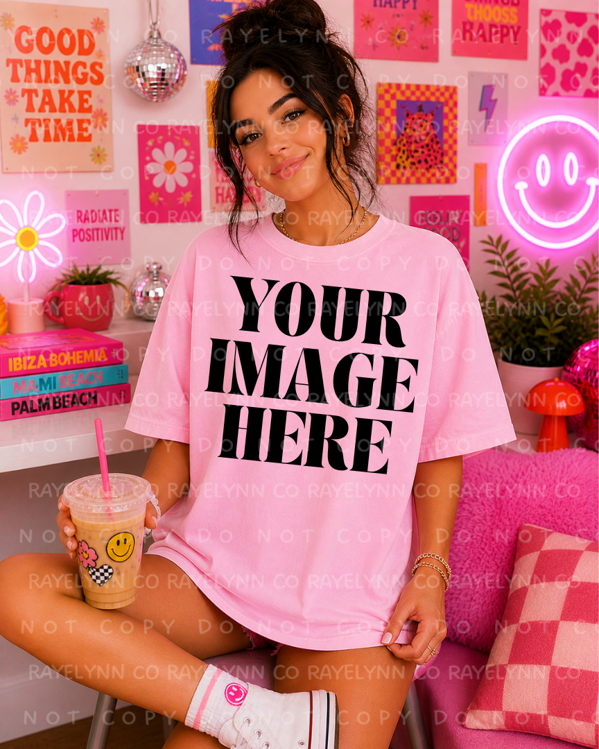 COMFORT COLOR PINK BLANK MOCK UP- DIGITAL DOWNLOAD