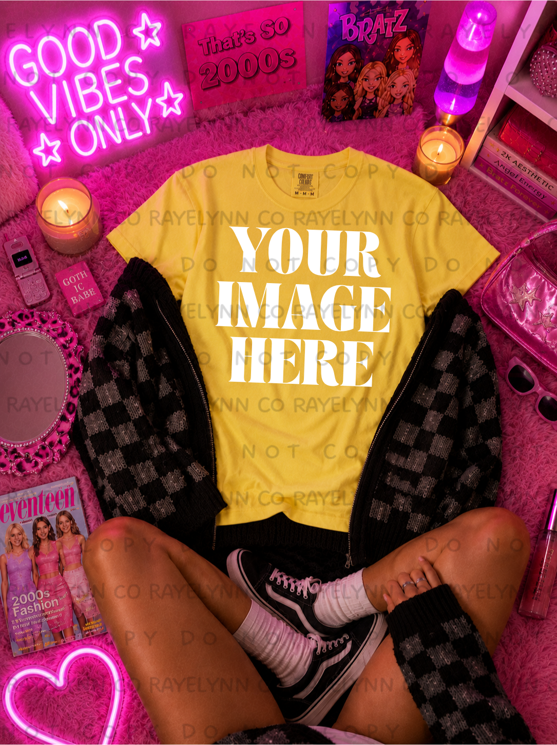 COMFORT COLOR YELLOW BLANK MOCK UP- DIGITAL DOWNLOAD