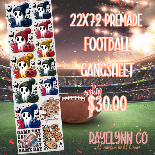 FOOTBALL #3 PREMADE 22X72 GANGSHEET