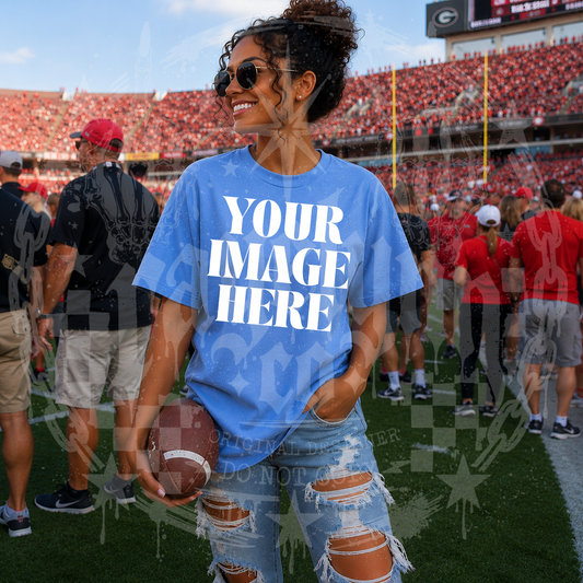 GILDAN CAROLINA BLUE BLANK MOCKUP- DIGITAL DOWNLOAD