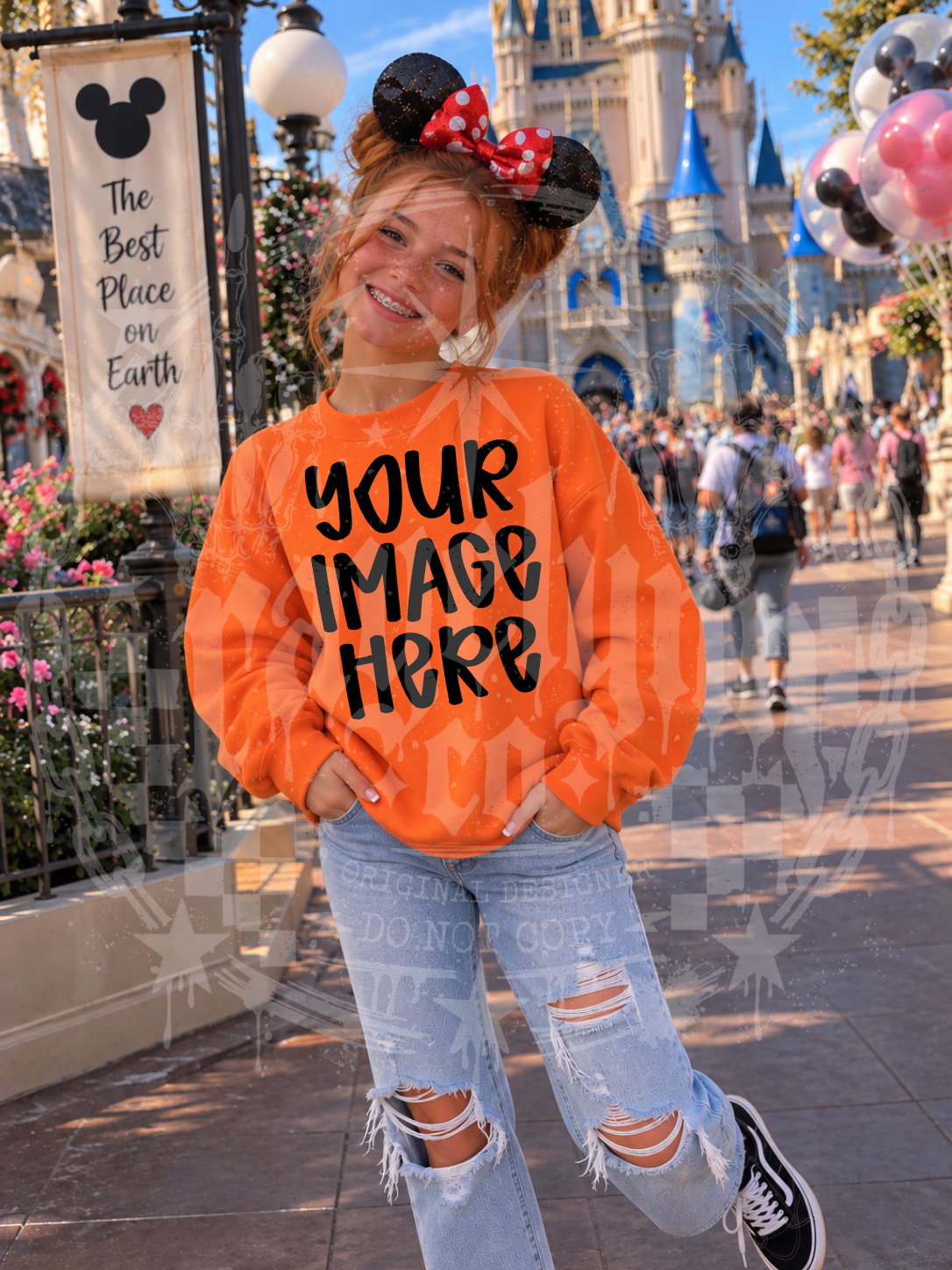 GILDAN ORANGE BLANK MOCKUP- DIGITAL DOWNLOAD