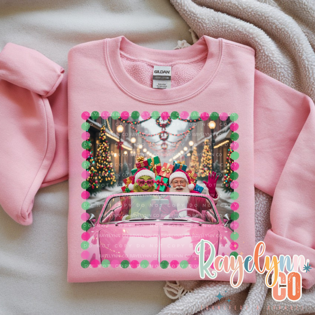 G IN THE PINK CAR- DTF TRANSFER