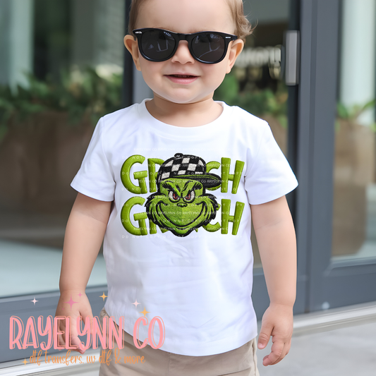 GREEN DUDE FAUX CROCHET- DTF