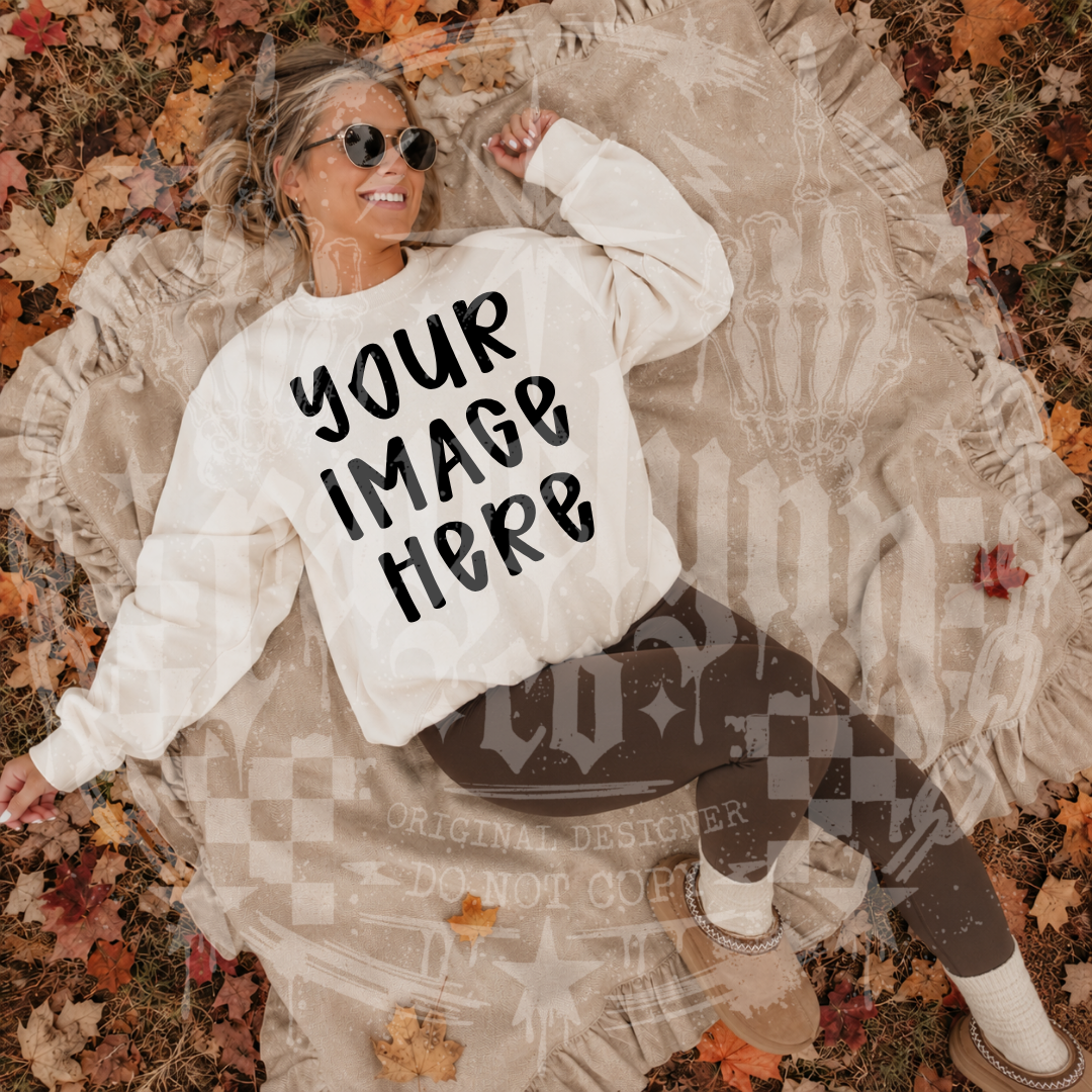 GILDAN IVORY BLANK MOCKUP- DIGITAL DOWNLOAD