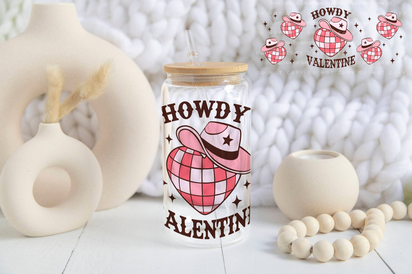 HOWDY VALENTINE- UV DTF WRAP