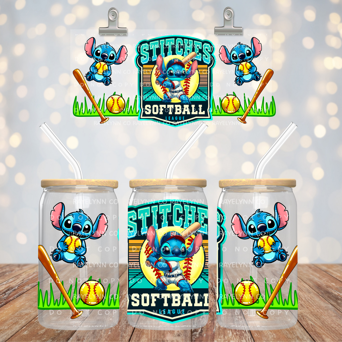 SOFTBALL LEAGUE- UV DTF WRAP