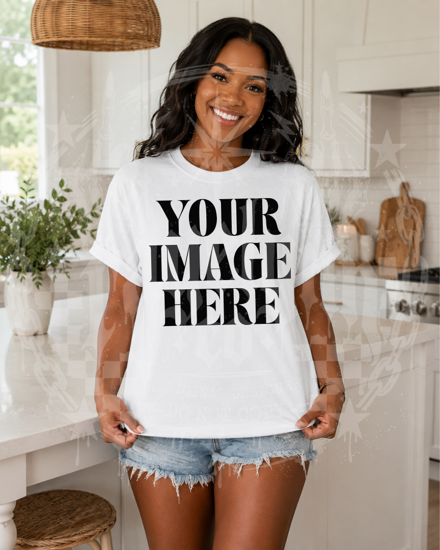 GILDAN WHITE BLANK MOCK UP- DIGITAL DOWNLOAD