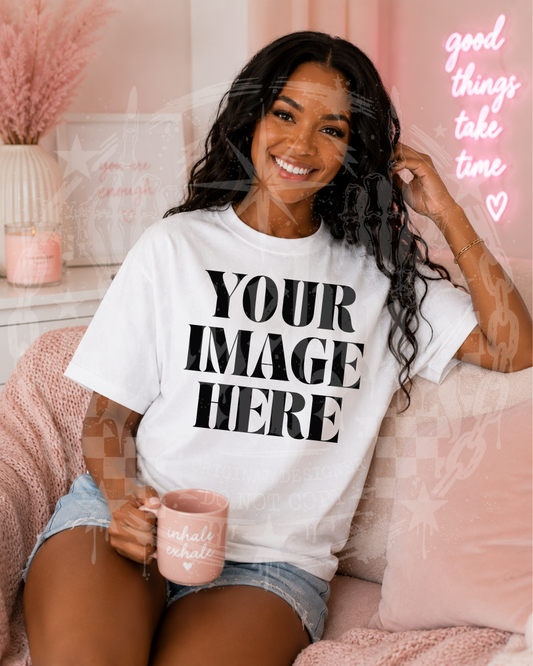 GILDAN WHITE BLANK MOCK UP- DIGITAL DOWNLOAD