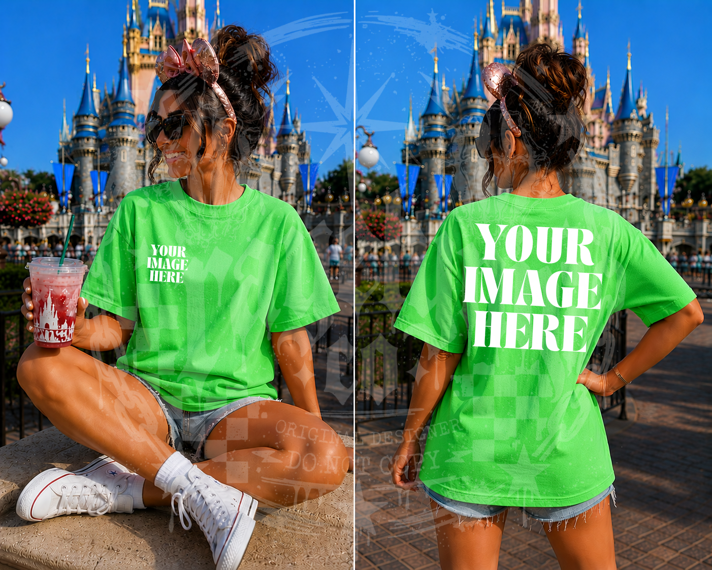 GILDAN ELECTRIC GREEN BLANK MOCK UP- DIGITAL DOWNLOAD