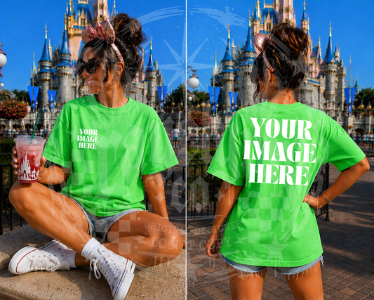 GILDAN ELECTRIC GREEN BLANK MOCK UP- DIGITAL DOWNLOAD