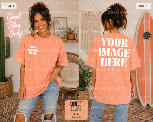 COMFORT COLOR MELON BLANK MOCK UP- DIGITAL DOWNLOAD