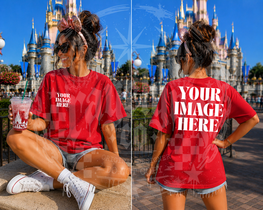 GILDAN RED BLANK MOCK UP- DIGITAL DOWNLOAD
