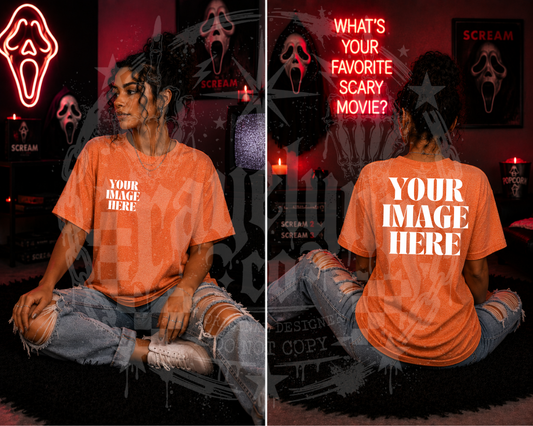 BELLA CANVAS ORANGE BLANK MOCK UP- DIGITAL DOWNLOAD