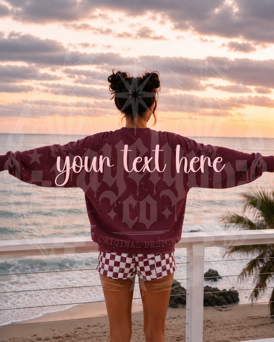 GILDAN MAROON CREWNECK BLANK MOCKUP- DIGITAL DOWNLOAD