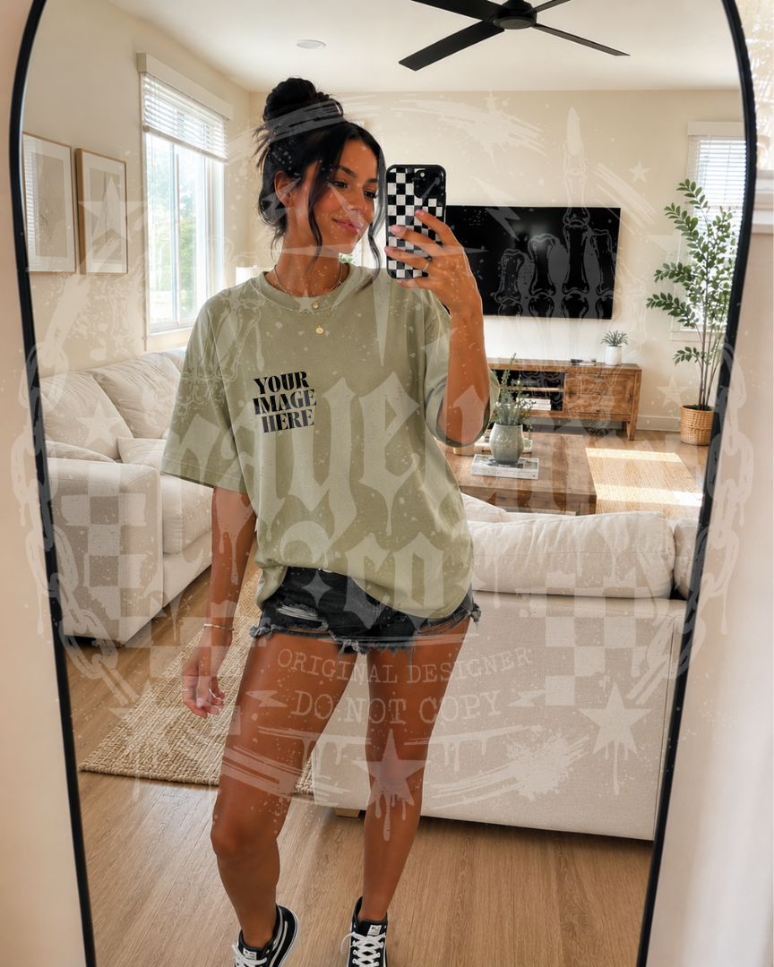 COMFORT COLOR LIGHT OLIVE BLANK MOCK UP- DIGITAL DOWNLOAD