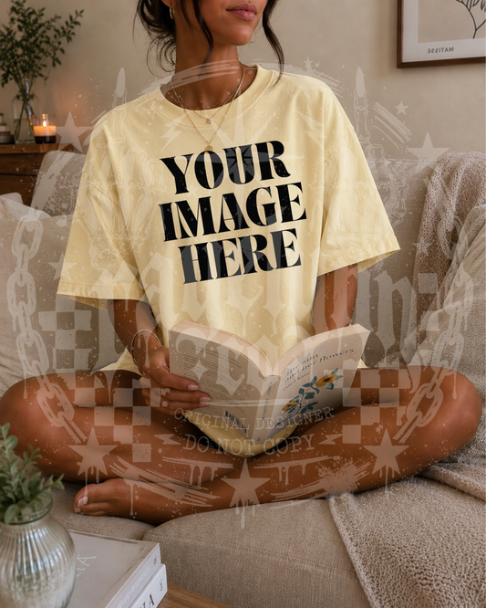 COMFORT COLOR BANANA BLANK MOCK UP- DIGITAL DOWNLOAD