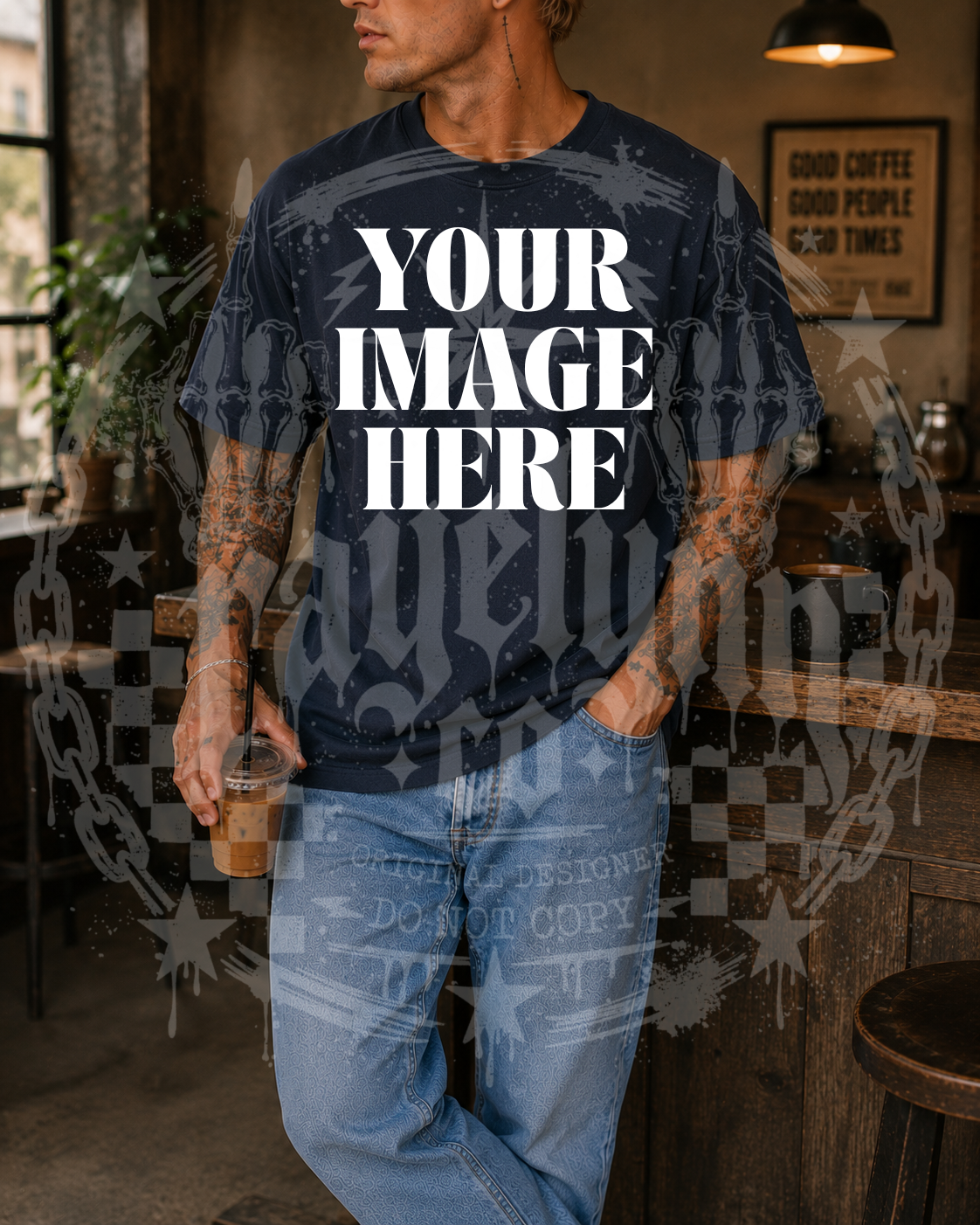 BELLA + CANVAS NAVY BLANK MOCKUP- DIGITAL DOWNLOAD