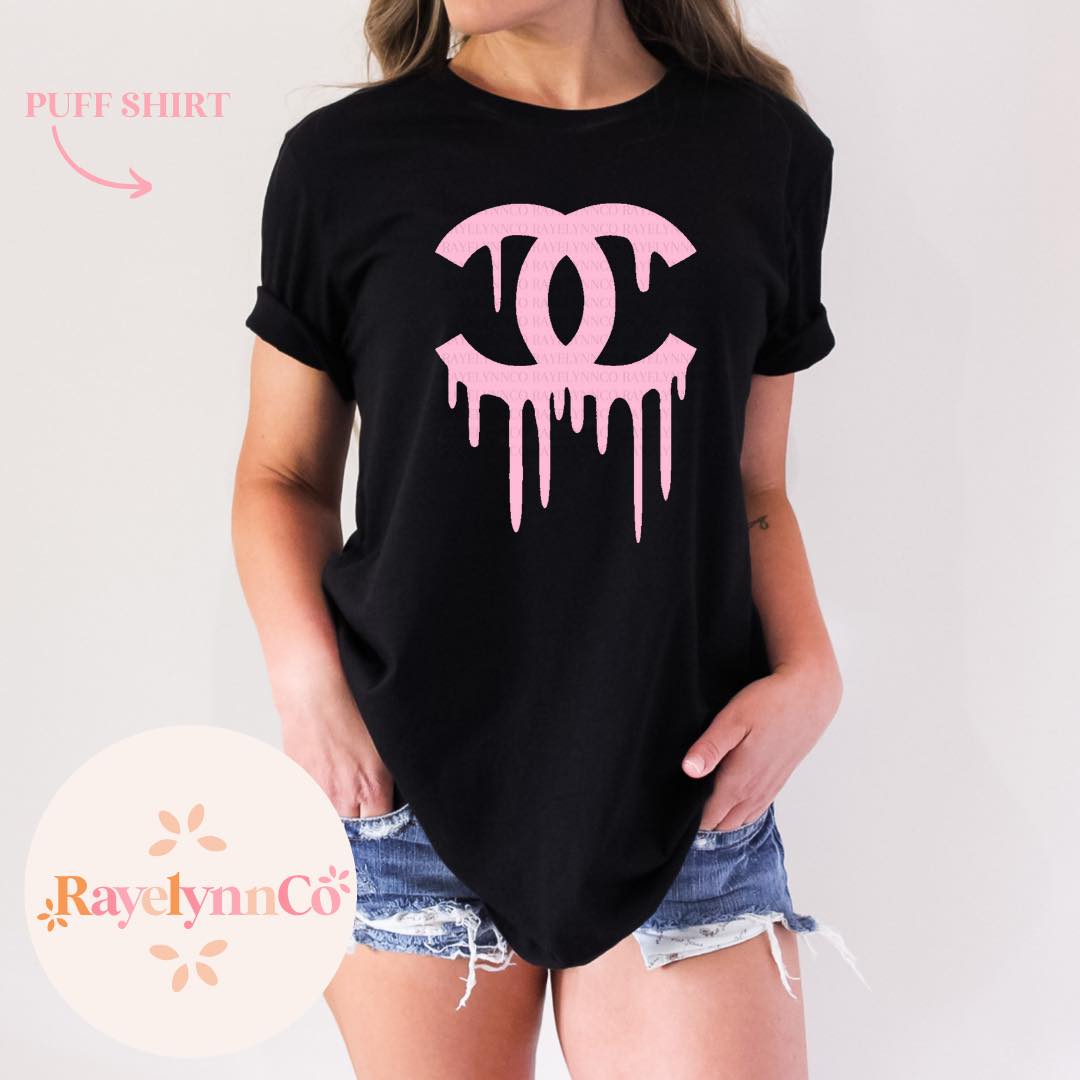 Rayelynn Co Chanel Drip- Puff Shirt M