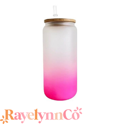 PINK FROSTED TUMBLER- 16 OZ