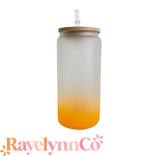 ORANGE FROSTED TUMBLER- 16 OZ