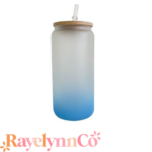 BLUE FROSTED TUMBLER- 16 OZ