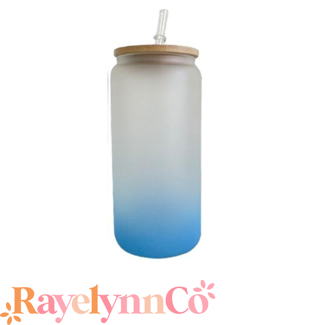 BLUE FROSTED TUMBLER- 16 OZ