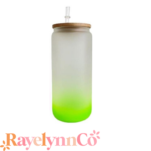 GREEN FROSTED TUMBLER- 16 OZ