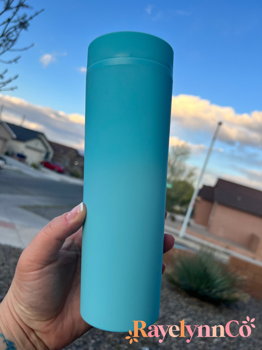 TEAL/BLUE- 16 OZ ACRYLIC SKINNY TUMBLER